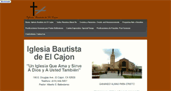 Desktop Screenshot of iglesiabautistadeelcajon.com